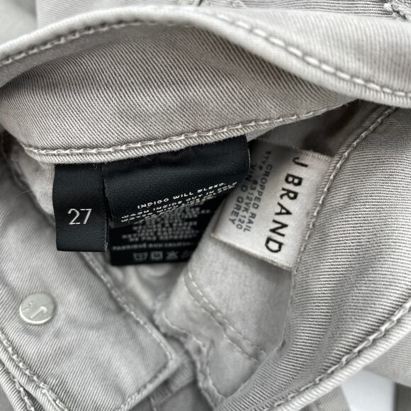 J BRAND Grey Cropped Stilt Stretch Skinny Mid Rise Jeans Size 27 Womens Ankle - Picture 3 of 9